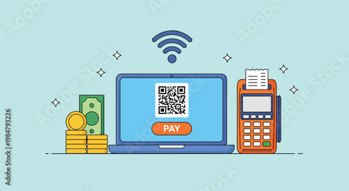 Digital Payment System with QR Code and POS Terminal.