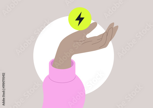 hands gracefully hold a vibrant energy orb, showcasing the essence of saving energy in today’s environmentally conscious society