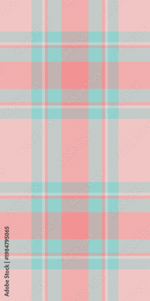 Fototapeta premium Brand plaid seamless texture, american textile vector check. Suite pattern tartan background fabric in light and red colors.