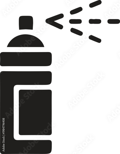 Spray can icon with mist spray paint fine spray atomizer container canister