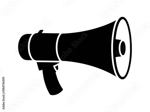 Vector graphic of a loud megaphone for communication and announcement purposes