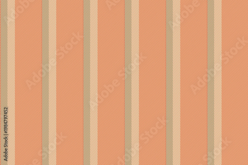 Fost vector background textile, online texture pattern fabric. Luality lines seamless vertical stripe in orange and light colors.