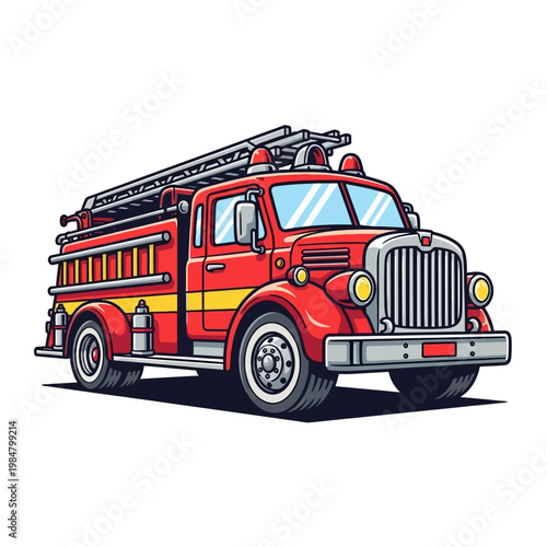 Fire station vector illustration 
