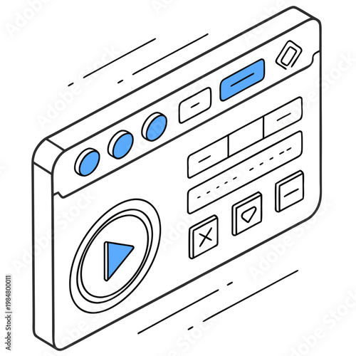 A simple illustration of a portable media player