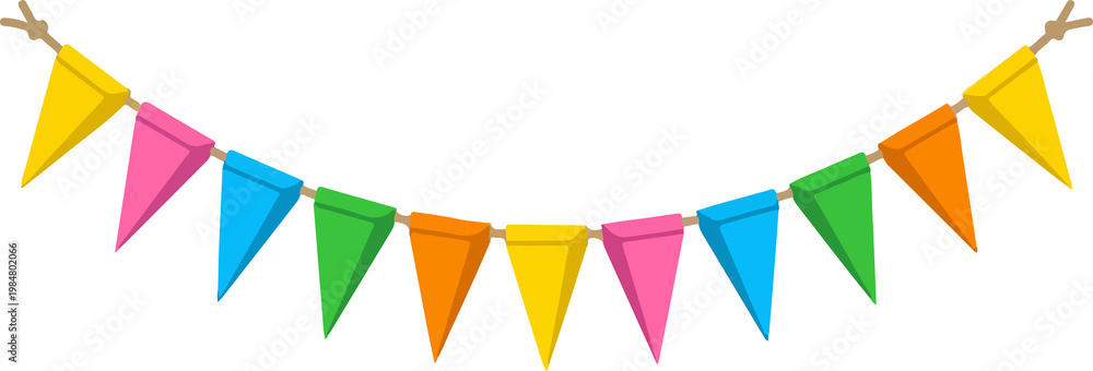 Fototapeta premium Colorful Bunting Flags Decoration