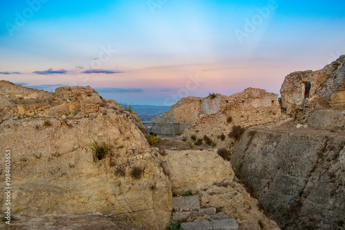 Landscape view of archaeological center in Medina-Sidonia, Cadiz, Spain