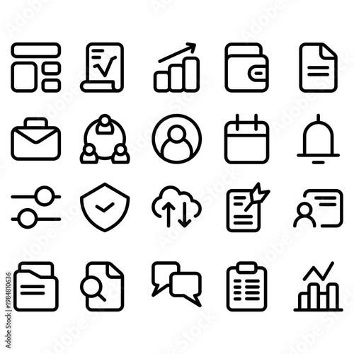 business icons set