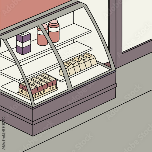 A display case filled with pastries and desserts