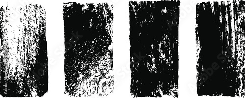 Set of grunge distressed texture brushes with rough, worn, and vintage