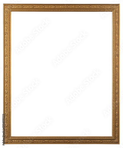 Antique picture frame on a transparent background, in PNG format.
