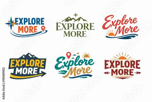 Explore more typography logo design collection for outdoor adventure, travel, and nature tourism branding
