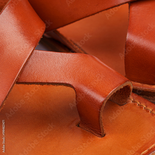 Brown Leather Sandals Strap Construction