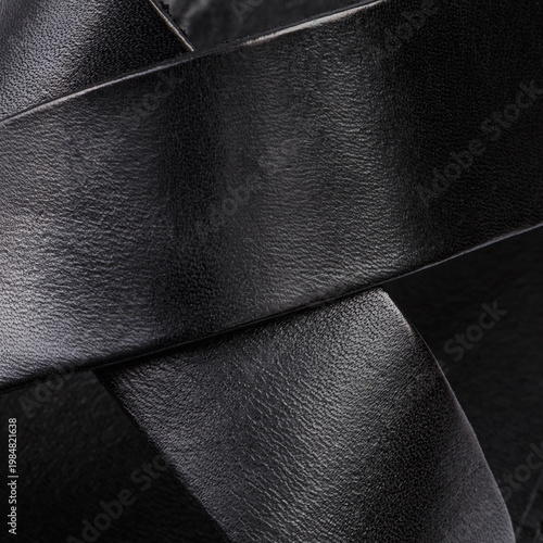 Black Leather Sandals Wide Strap Detail