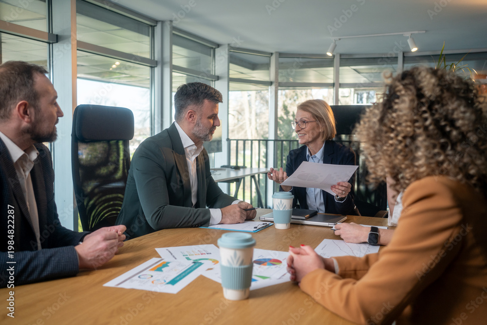 Fototapeta premium Diverse business people at business meeting