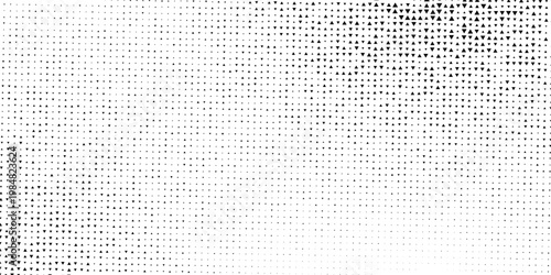 Halftone faded gradient texture. Grunge halftone grit background. White and black sand noise wallpaper. Retro pixilated vector backdrop