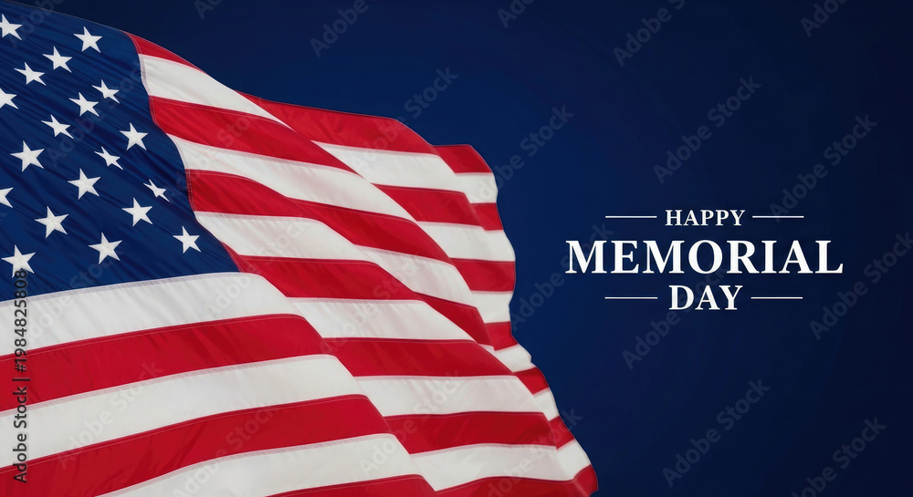 Obraz premium Honoring heroes a patriotic flag day memorial day celebration of american freedom