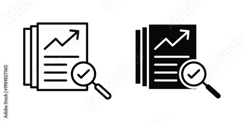 Analytics report icon UI vector. Vector icon set.