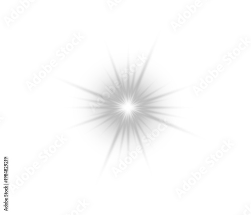 Shining star PNG glow overlay transparent background sparkle light effect flash beam bright magic energy explosion celebration silver illustration