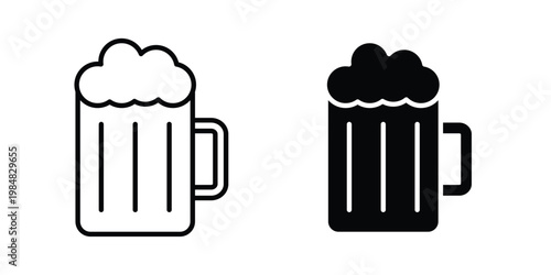 Beer mug icon UI vector. Vector icon set.