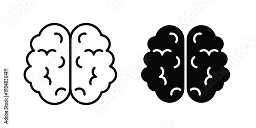 Brain icon UI vector. Vector icon set.