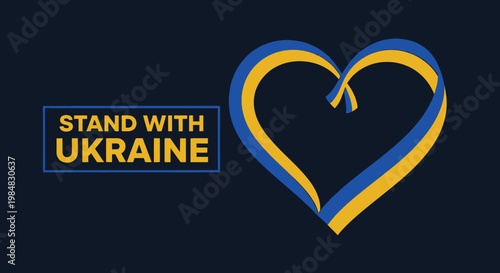 Stand with ukraine in solidarity and support Vector