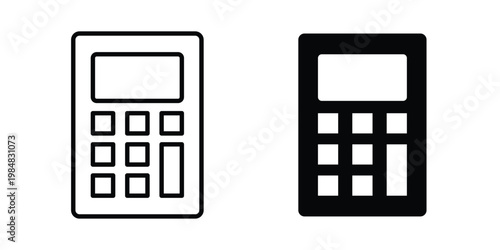 Calculator icon UI vector. Vector icon set.