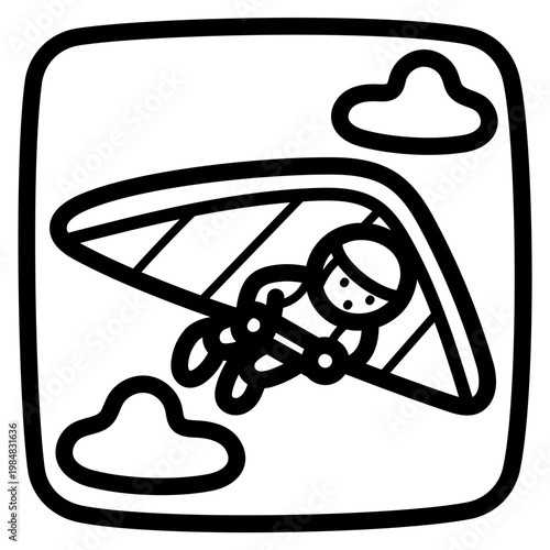 Hang gliding illustration