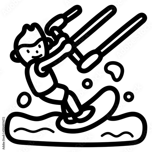 kitesurfing illustration