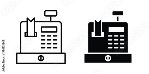 Cash register icon UI vector. Vector icon set.