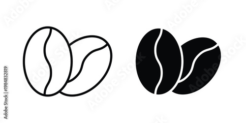 Coffee Bean icon UI vector. Vector icon set.