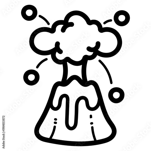 volcano illustration