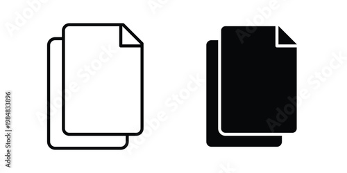 Copy icon UI vector. Vector icon set.