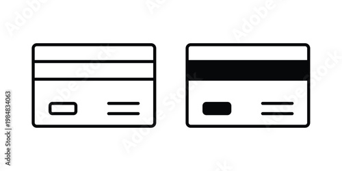 Credit card icon UI vector. Vector icon set.