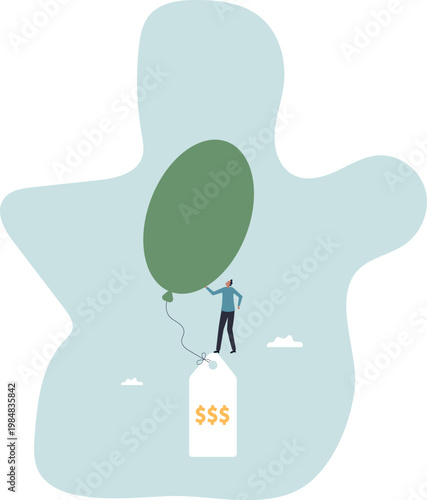 Inflation causing price rising up, overvalued stock or funds, consumer purchasing power reducing.human life and situation.