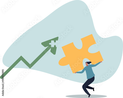 Growth strategy, solving problem to success in work,human life and situation.