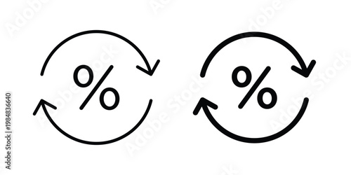 Exchange rate icon UI vector. Vector icon set.