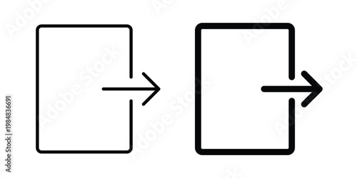 Exit icon UI vector. Vector icon set.