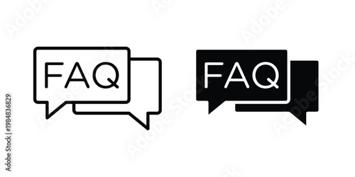 FAQs icon UI vector. Vector icon set.