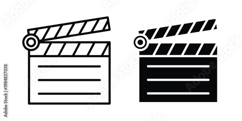 Film clapperboard icon UI vector. Vector icon set.