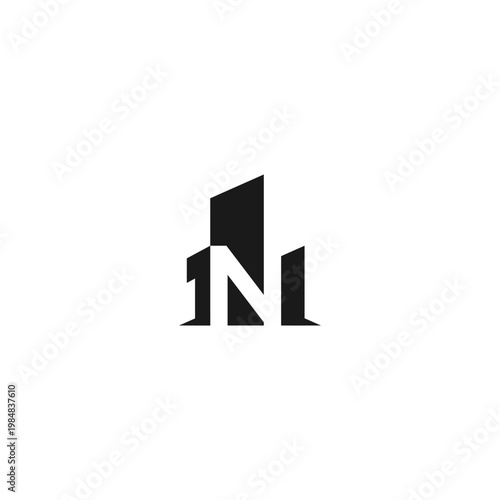 Letter N building logo design template - vector illustration. Letter N building logo emblem design on a white background. Suitable for your design need, logo, illustration, animation, etc.