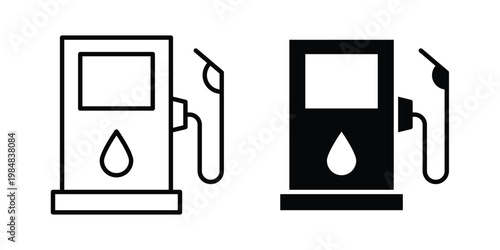 Gas station icon UI vector. Vector icon set.