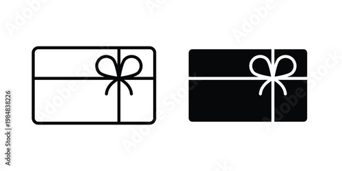 Gift card icon UI vector. Vector icon set.