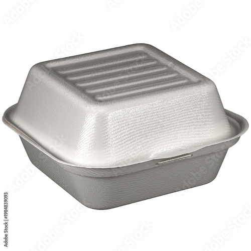 Bild auf Leinwand Styrofoam Burger Box Disposable Food Container for Takeaway