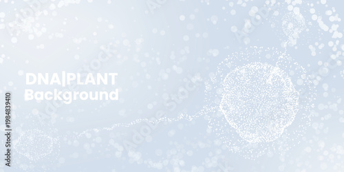 Clean science illustration featuring dna plant and organic evolution concept