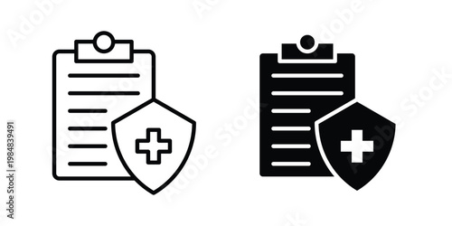 Health insurance icon UI vector. Vector icon set.