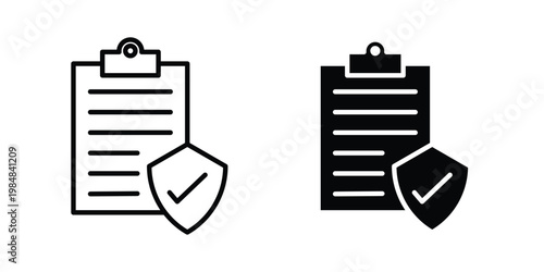 Insurance policy icon UI vector. Vector icon set.