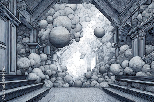 Minimalist educational conceptual graphic study school learning math