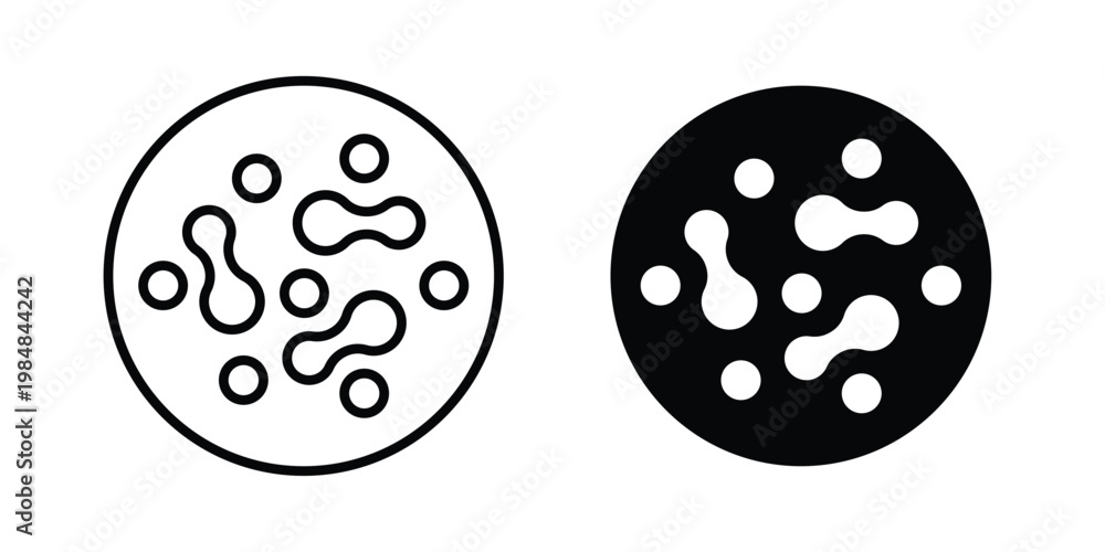 Foto Microorganism icon UI vector. Vector icon set.