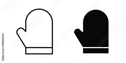 Oven mitt icon UI vector. Vector icon set.