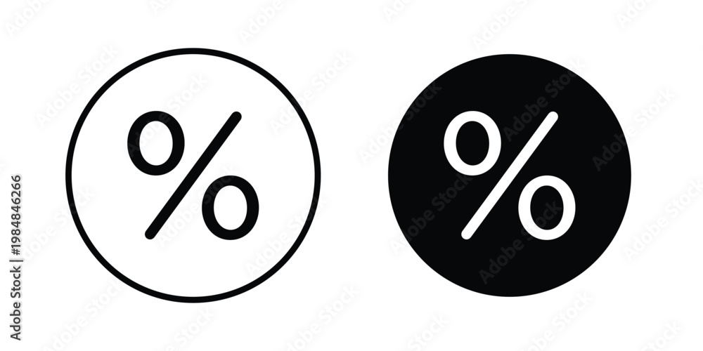 Φωτογραφία Percentage icon UI vector. Vector icon set.